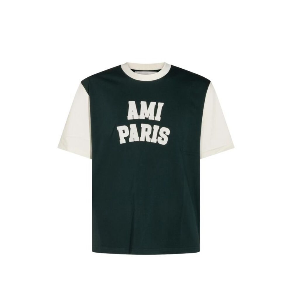 Ami Paris Green Polo Shirts Men